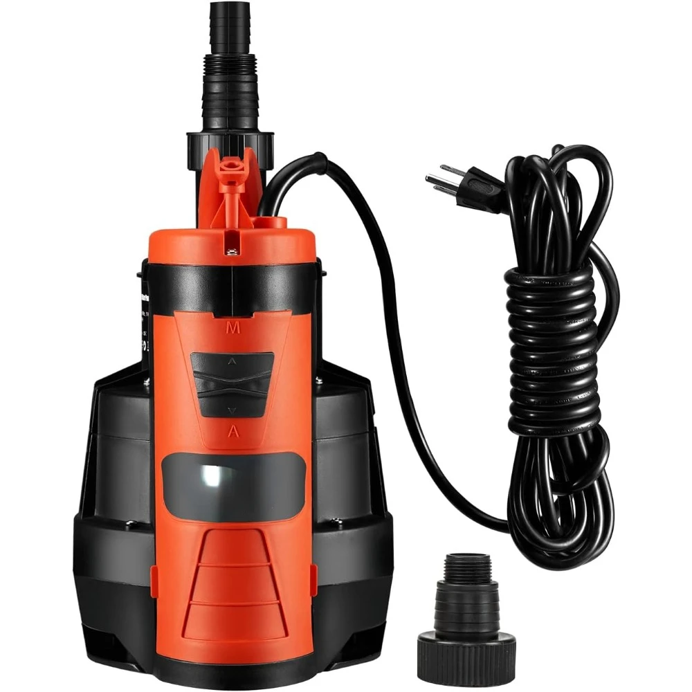 

Sump Pump, 1/2HP 2110GPH Sumbersible Water Pump, Portable Electric Pump with Build-in Float Switch for pool draining