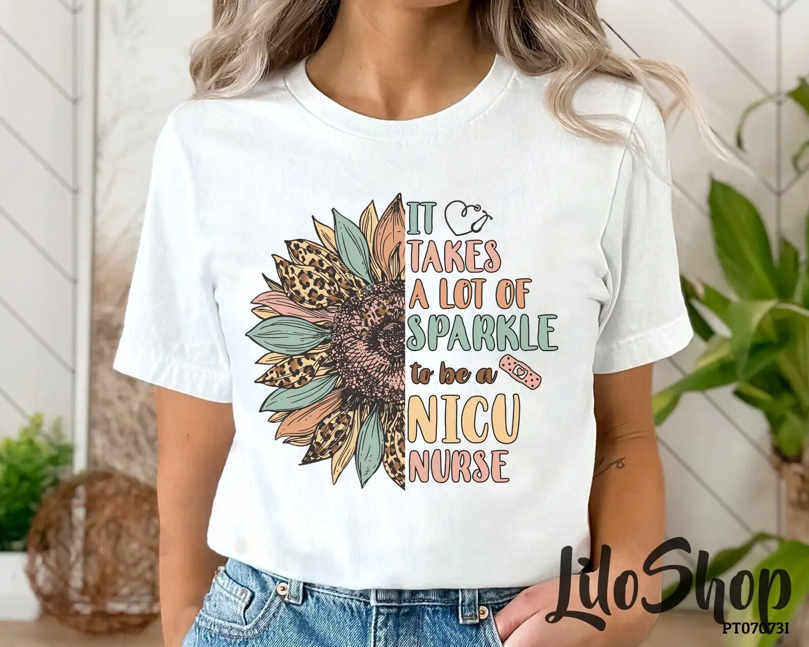 Nicu Nurse T Shirt It Takes A Lot Of Sparkle To Be Life Sunflower