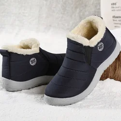 Botas de nieve impermeables para Mujer, botines cálidos de piel, calzado de invierno, 2023