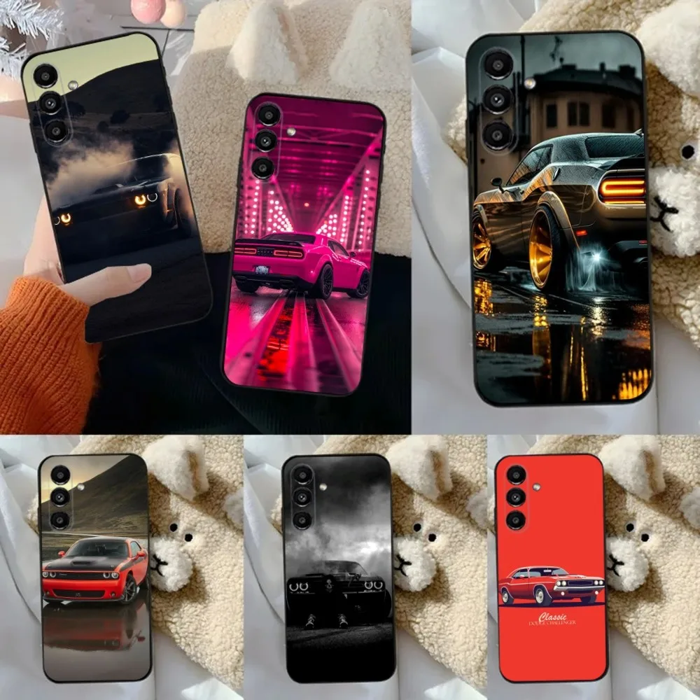 

D-Dodge Challenger S-Srt Phone Case For Samsung S24,23,22,30,21,10,9,Ultra,Plus,Lite,FE,5G Black Soft Case