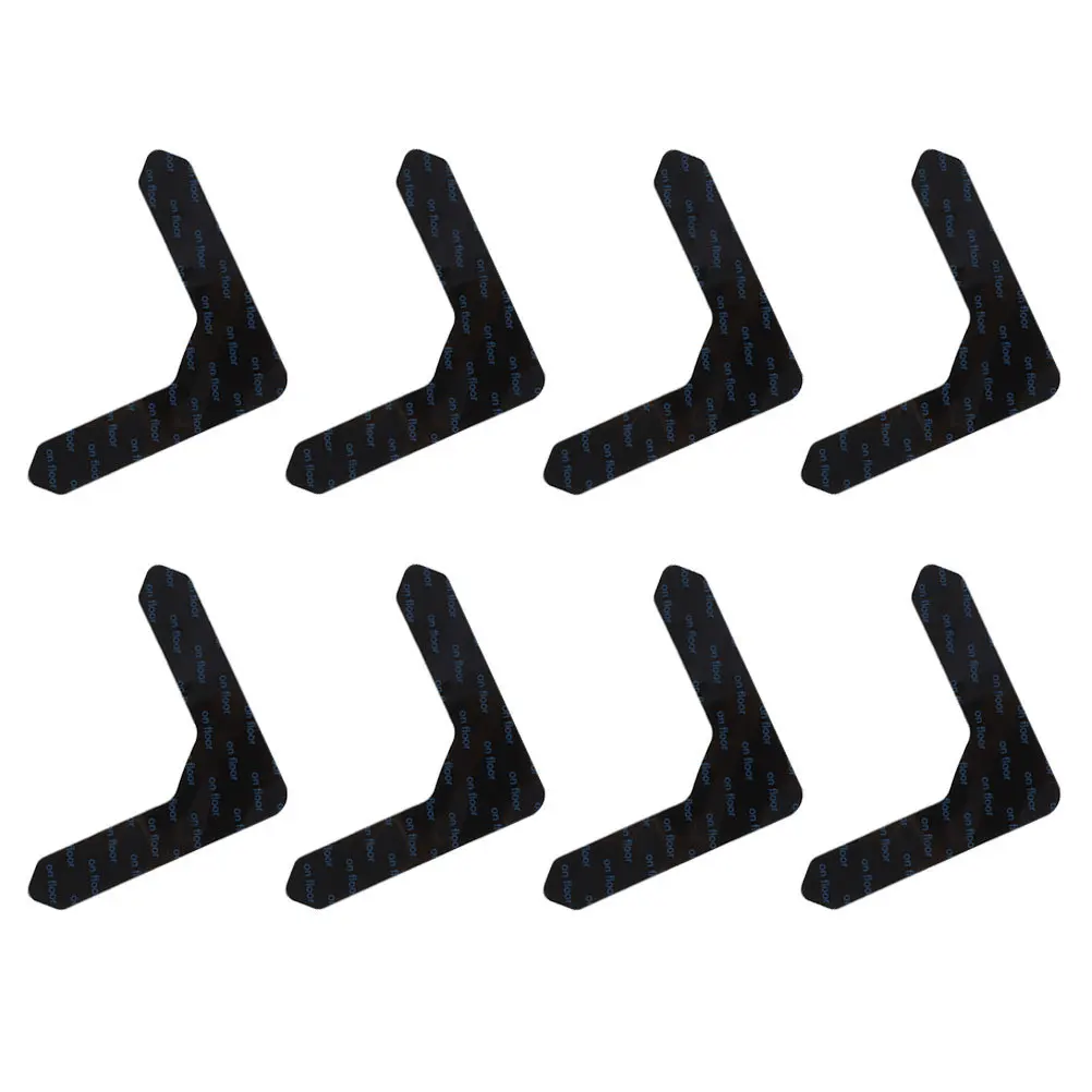 8 قطعة شريط البساط المزدوج الوجهين نونسليب السجاد القابضون للأرضيات الصلبة منطقة السجاد قبضة الزاوية عداء البساط منصات السجاد الزاوية القبضات