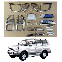 For Toyota Land Cruiser Prado FJ90 90 3400 1996-2002 Car Modification Exterior Decoration Accessories Trim ABS Chrome Cover Kit