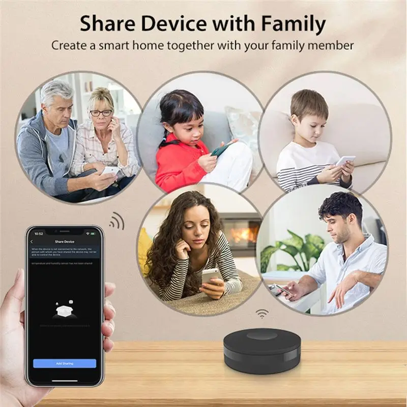 100% Novo Lançamento: Controle Remoto Inteligente Tuya Smart Wifi RF IR para Casa Inteligente, Compatível com Ar Condicionado e Todas as TVs, Suporta Alexa e Google Home