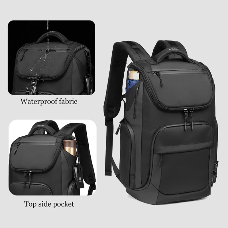 Mochila para ordenador portátil de negocios para hombre, mochila informal deportiva resistente a los arañazos, bolsas impermeables para viajes al aire libre, bolsa de viaje de gran capacidad