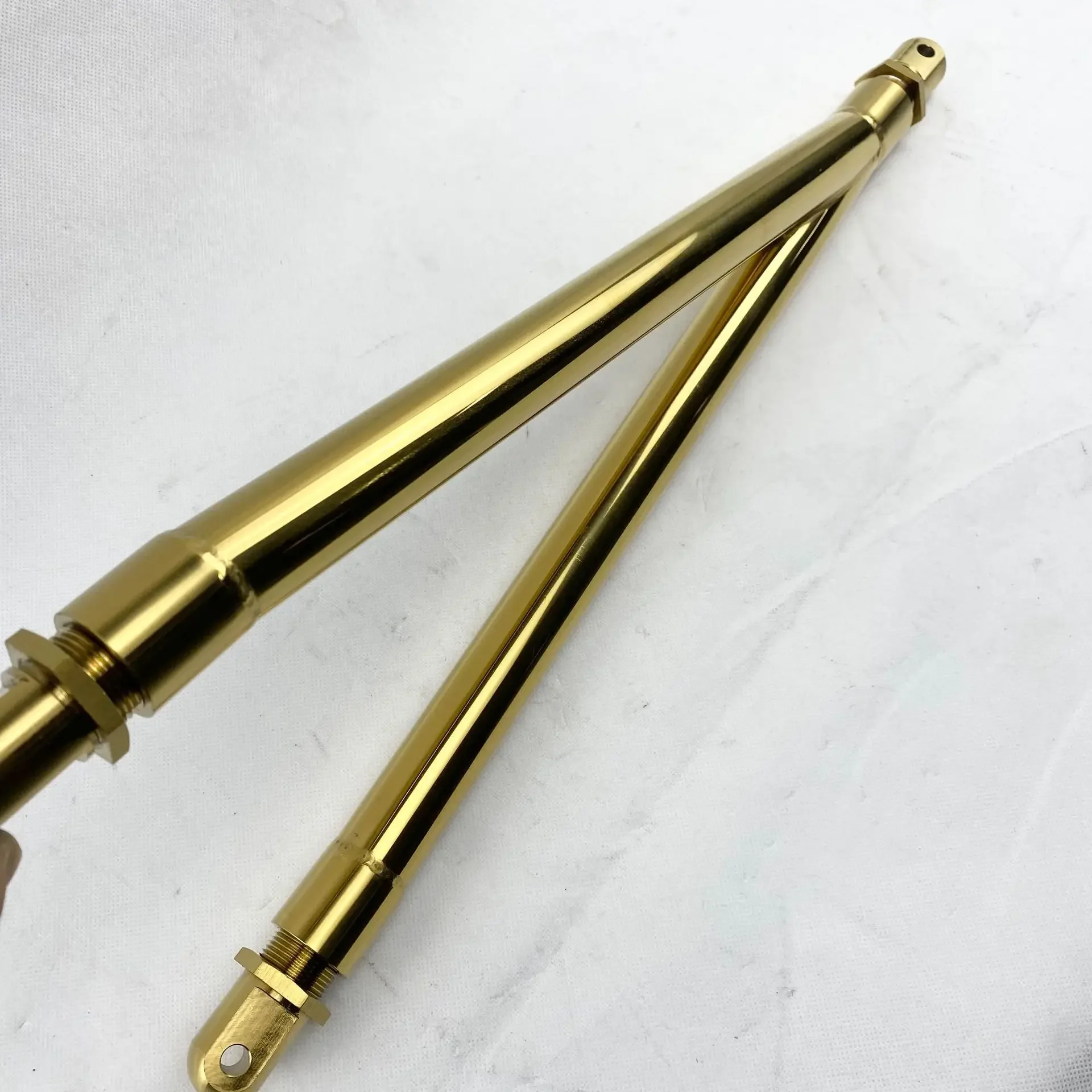 Motorcycle reinforcement rod, stainless steel handle, burnt titanium gold