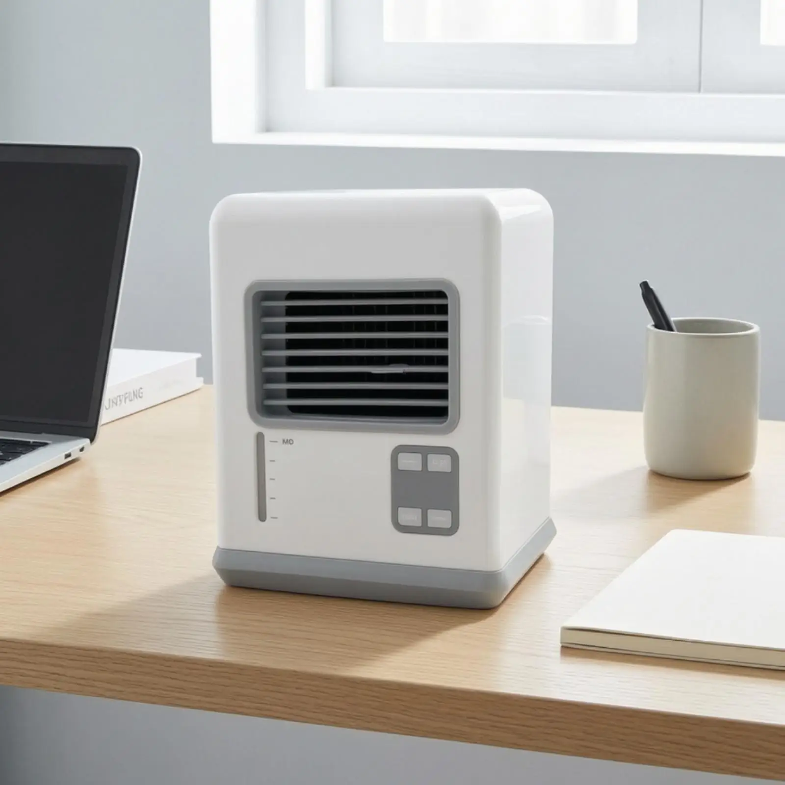 Portable Air Chiller USB-Powered Air Chiller with Handle Personal Mini Cooling Fan for Students, Commuters, Bedside Table, Dorm