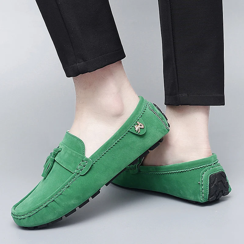 2025 New Men's Tassel Loafers with Soft Soles, Korean Style Versatile Fashion Casual Shoes, British Style Slip-On Driving Trendy Shoes