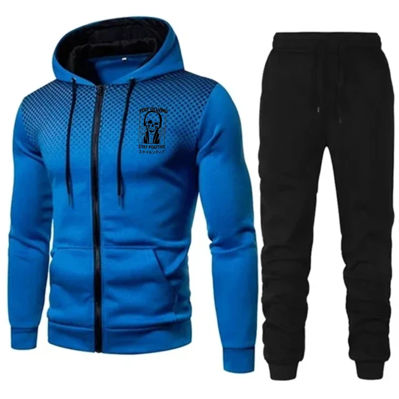 

Мужской комплект куртки, черная, красная толстовка с градиентом на молнии и принтом логотипа собаки для повседневной спортивной одежды на открытом воздухе