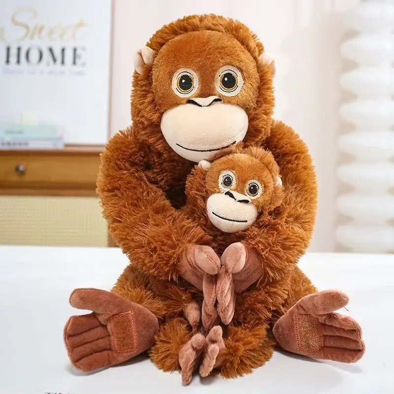 Neueste Simulierte Kuschel-Gorilla-Puppe Kawaii Plüschtier-Figur Cartoon-Anime Niedliches Kinder-Geburtstags- und Feiertagsgeschenk – Detail 3