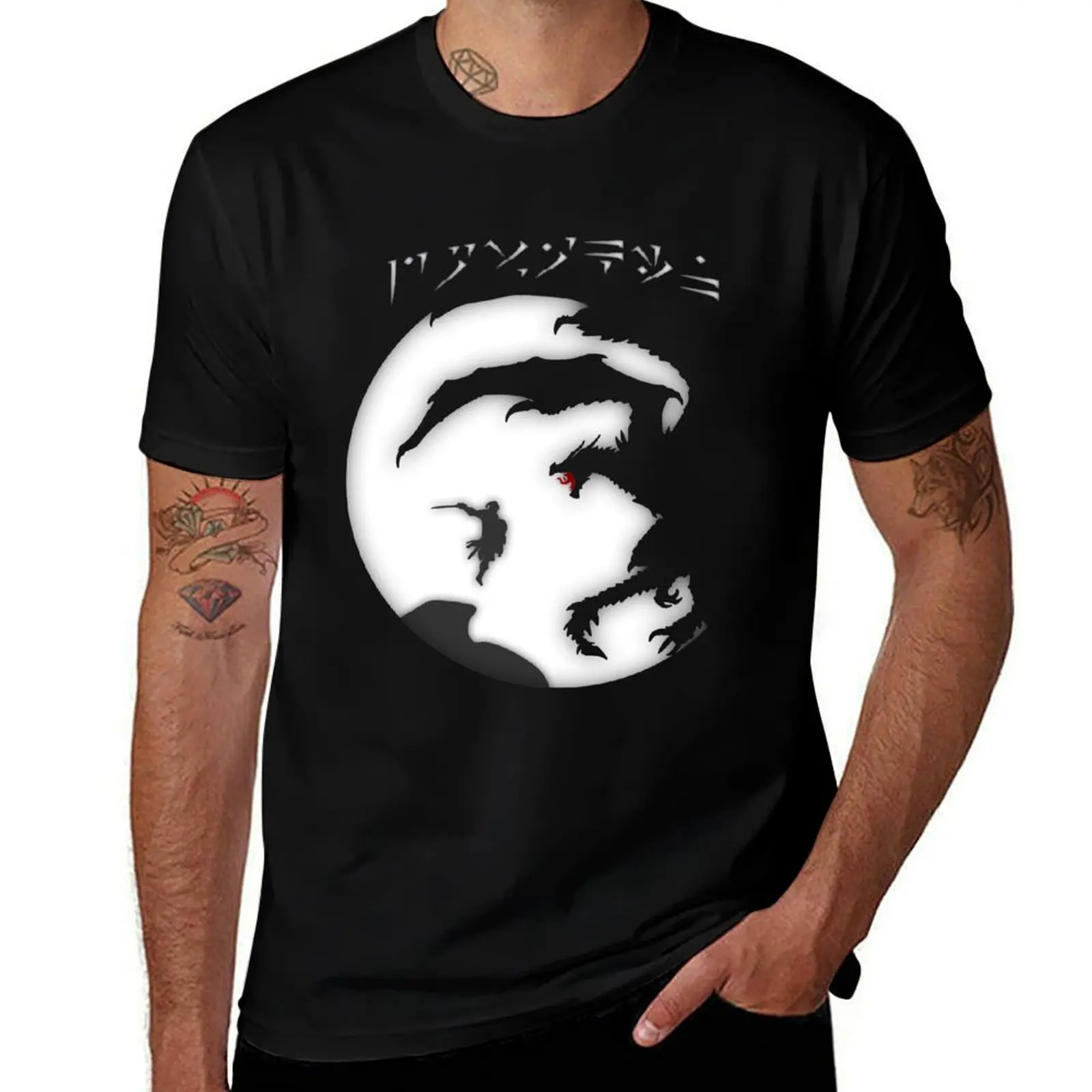 

for T-Shirt Alduin man shirts t shirts t vs t cotton man T-Shirt shirt Dovakiin cotton for quality high