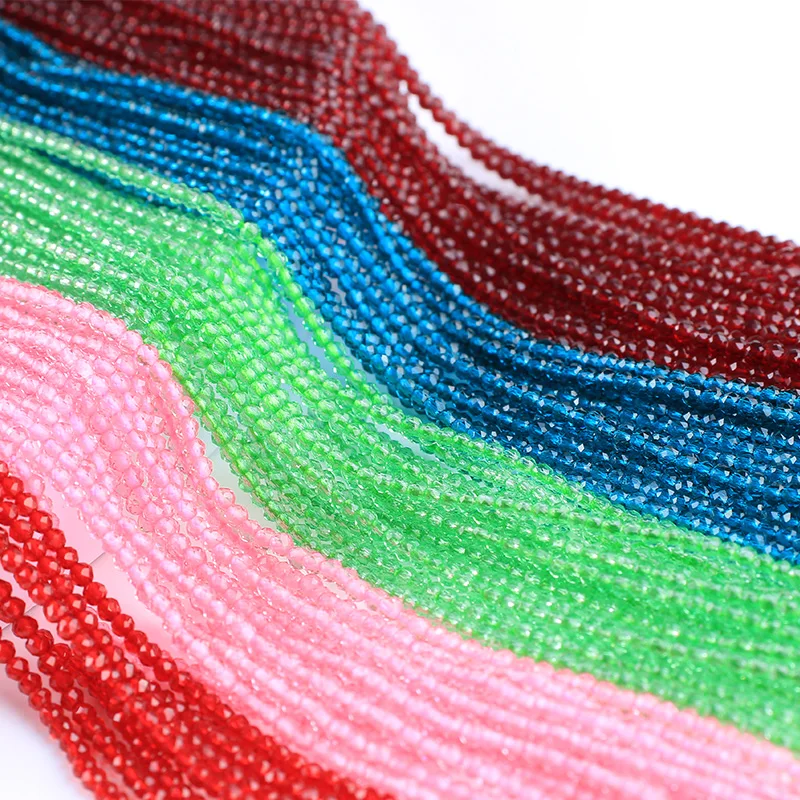 1900pcs/lot Hydro Glass Beads Micro Faceted Crystal Spacer Loose Beads for DIY Jewelry Making 10 Stands