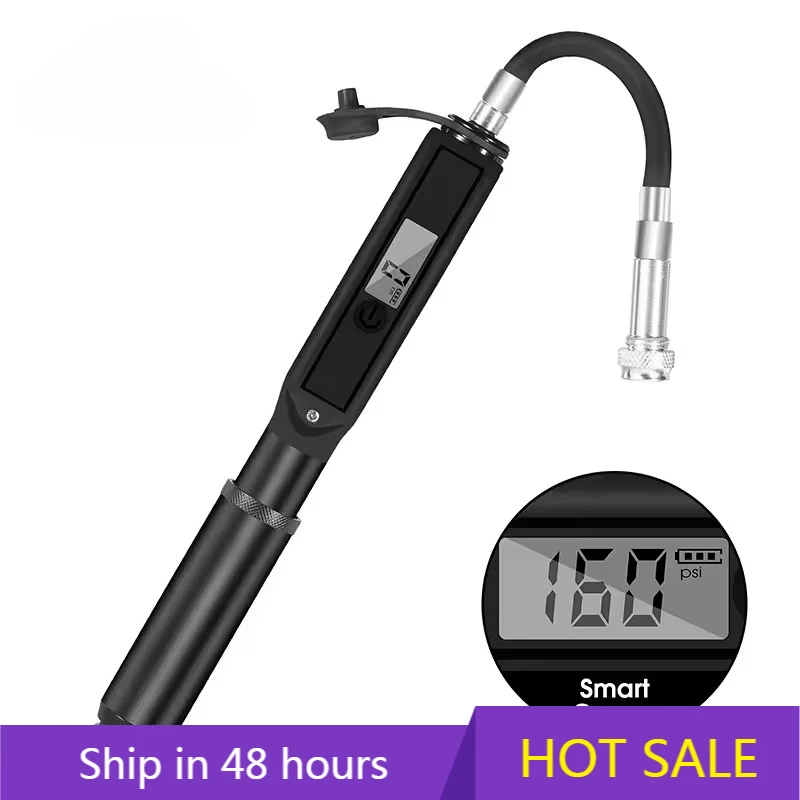 

POWER LEAPWEST BIKING Bike Portable Bicycle Tire Hand Air Pump Mini Bicycle Aluminum Mini Air Inflator Cycling Electronic Bike H