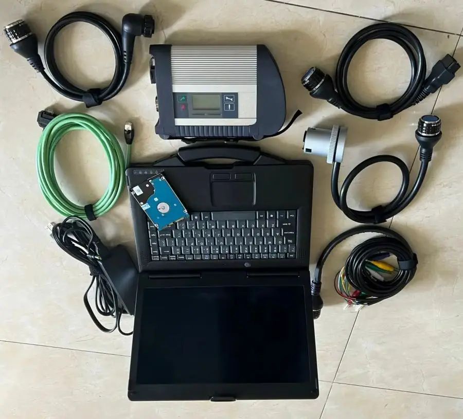 

MB Star C4 DoIP sd connect V06/2025 Многоязычное программное обеспечение HDD + ноутбук CF53 i5 процессор 8g RAM диагностические инструменты полный набор