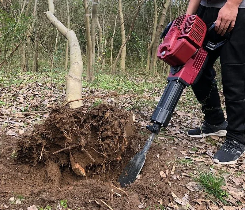 Portable Pickaxe Tree Digger Earth Digger Artifact Digging Pit Seedling Tree Raiser Small Rock Drilling Impact Hammer