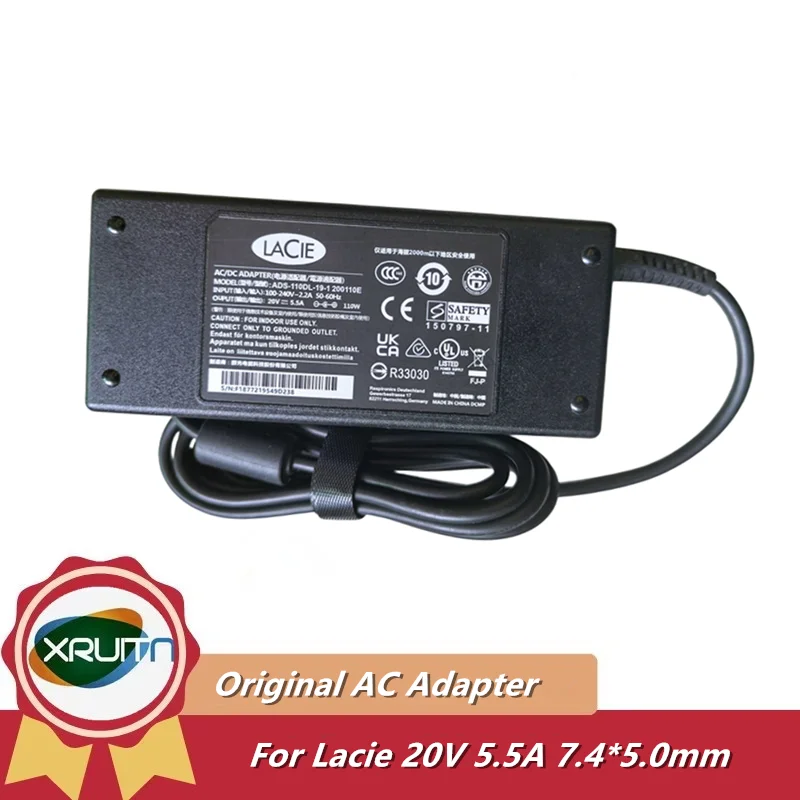 

Original ADS-110DL-19-1 200110E AC/DC Adapter 20V 5.5A 110W Charger for LACIE 1 BIG DOCK THUNDERBOLT 3 2 BIG DOCK THUNDERBOLT 3