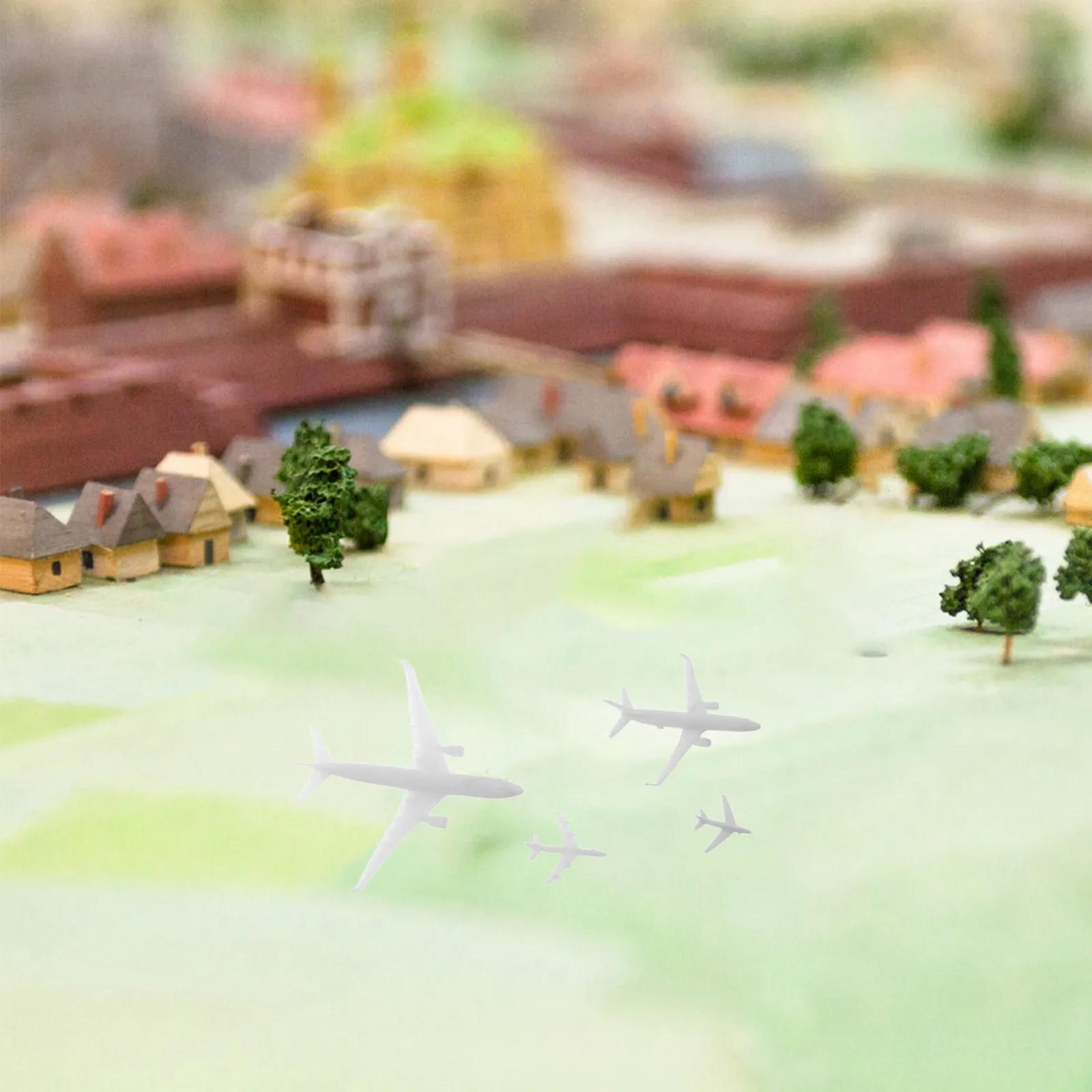 

4Pcs Micro Landscape Sand Table Airplane Plastic Miniature Aircraft Creative Plane Ornament Decor Airplane Toys