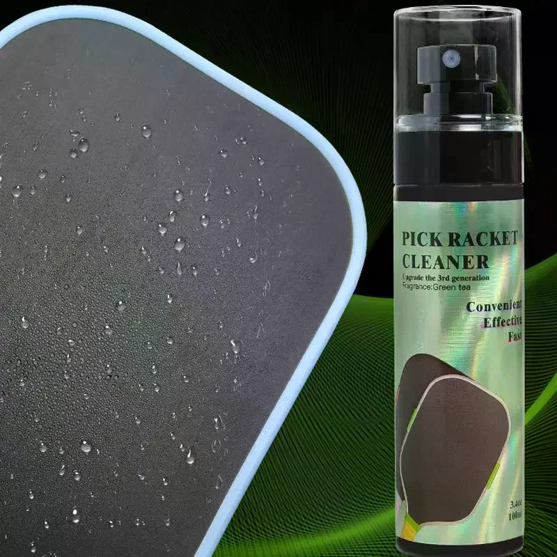 

100 мл чистящее средство для резины Pickball, портативная летучая мышь Pickball, кондиционер для ухода, чистящий спрей-спрей с чистящей салфеткой