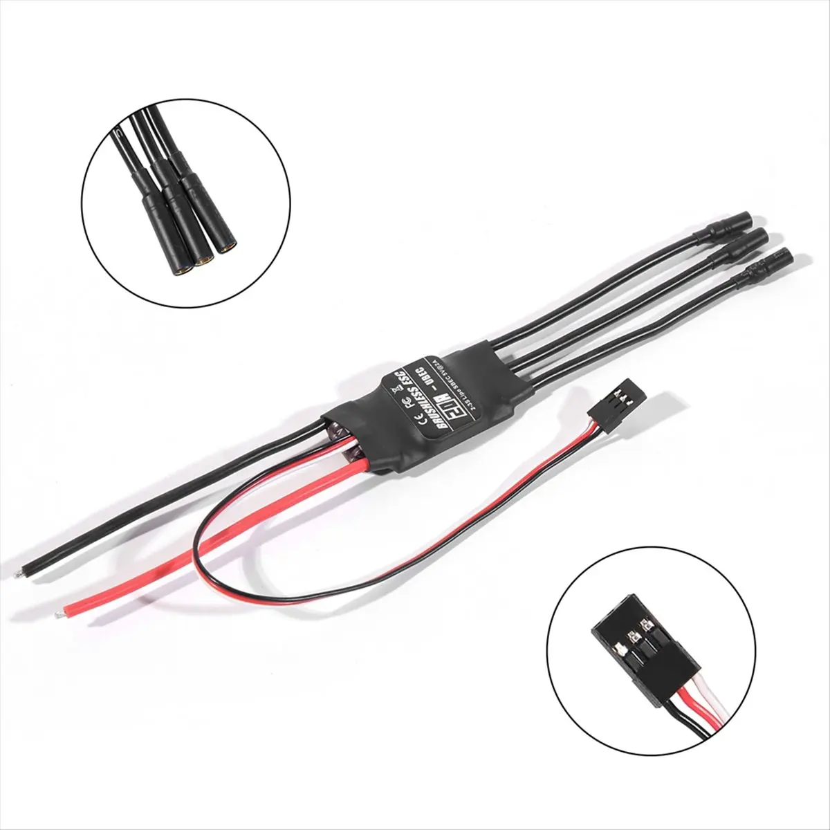 Super Sale 20A Brushless ESC 2-3S Lipo Support BEC Output with Programming Card for RC Car Boat Aircraft DIY Parts