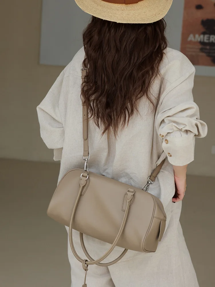 

Сумка-тоут Niche Bowling для женщин, новая модель 2026 года, из натуральной кожи, повседневная, для поездок на работу, вместительная, через плечо