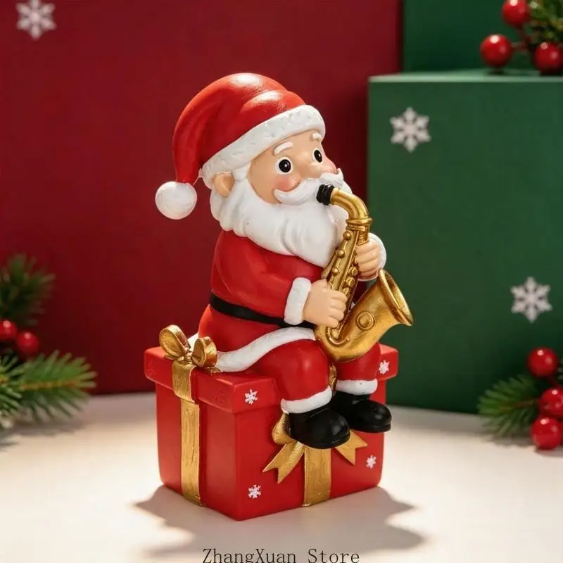 Weihnachtsmann-Weihnachtsfigur-Akzent für Schreibtischregal und Flurdisplay 3XUF – Detail 9