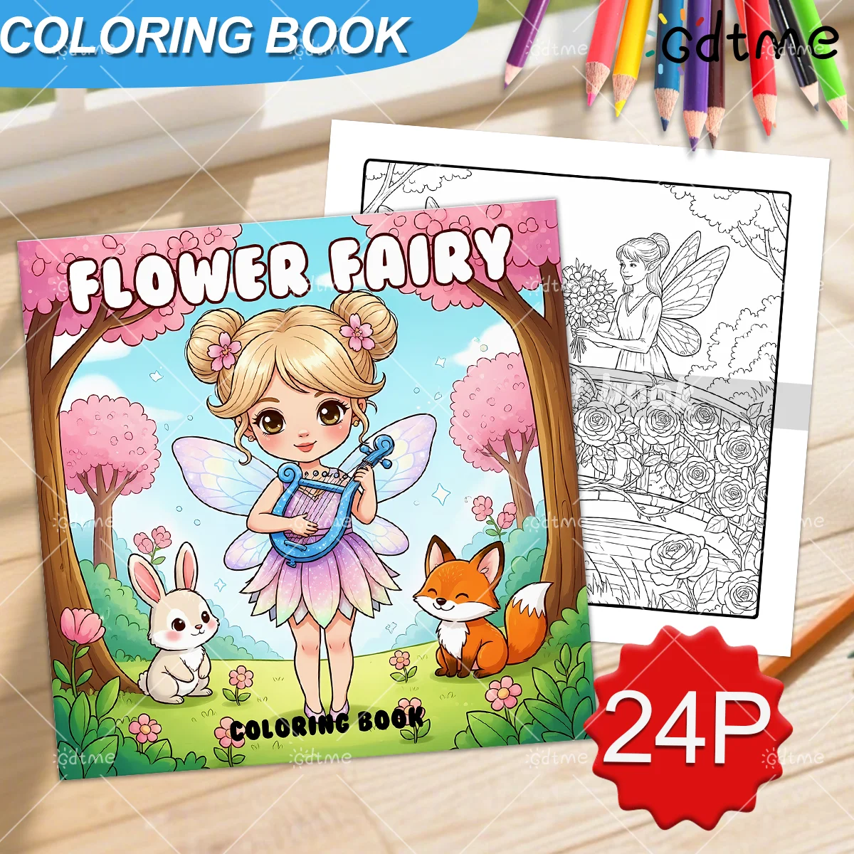Anti Anxiety Flower Fairy Coloring Book for Adults DIY Painting Drawing Art Activity Book Perfect Gift for Relaxation