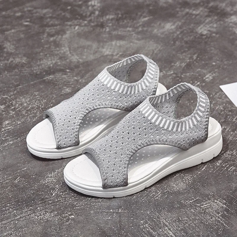Sandals women summer new open toed flat Roman women sandals flying woven hollow platform sports sandals flat sandals2021