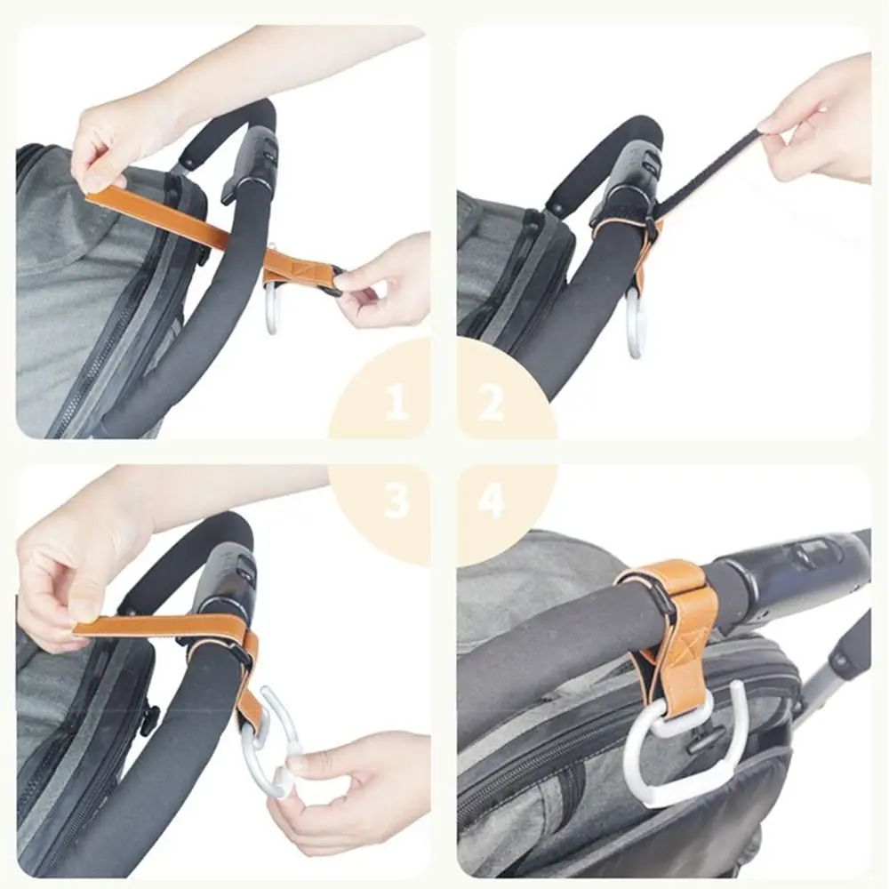 

Cartoon PU Baby Stroller Hooks Cart Organizer Stroller Accessories Hanging Hook Solid Color Cartoon Stroller Accessories Bicycle