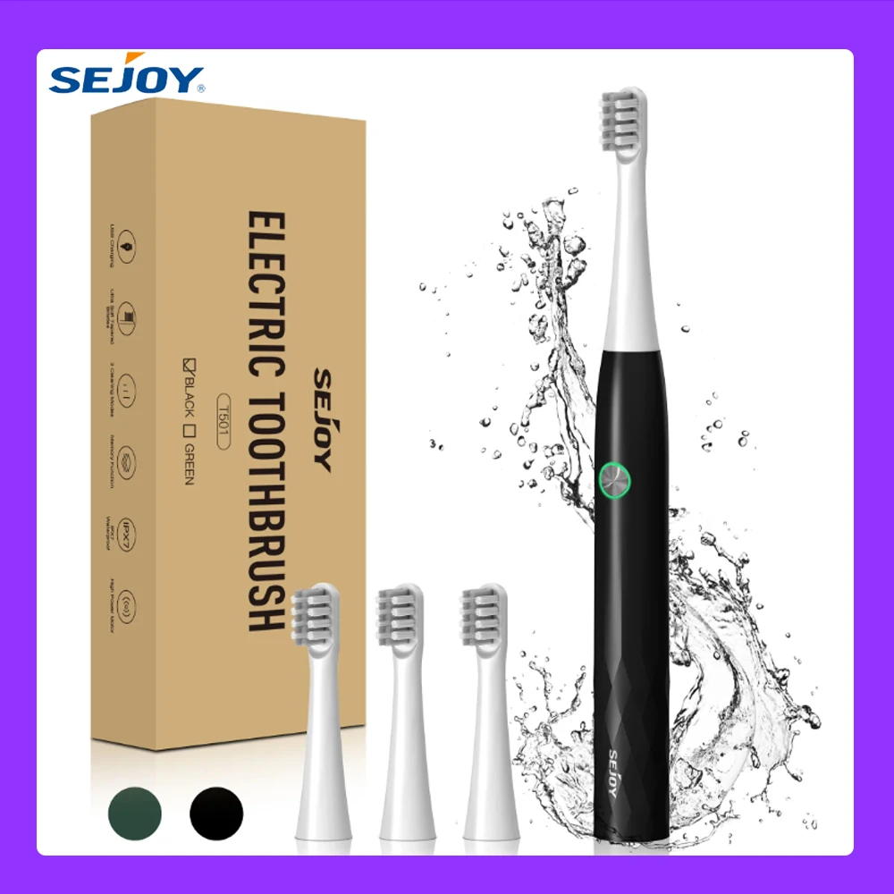 

SEJOY Oral Cleaning Sonic Electric Toothbrush Personal Care Appliances IPX7 3 Modes Smart Rechargeable Automatic Toothbrush