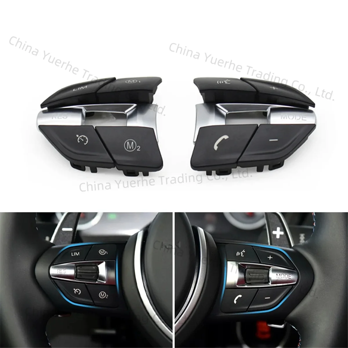 

Замена ручки кнопки рулевого колеса автомобиля для BMW F10 F11 F30 F31 F34 F01 F02 F07 F06 F12 F25 F26 F15 F16 M2 M3 M4 (B)