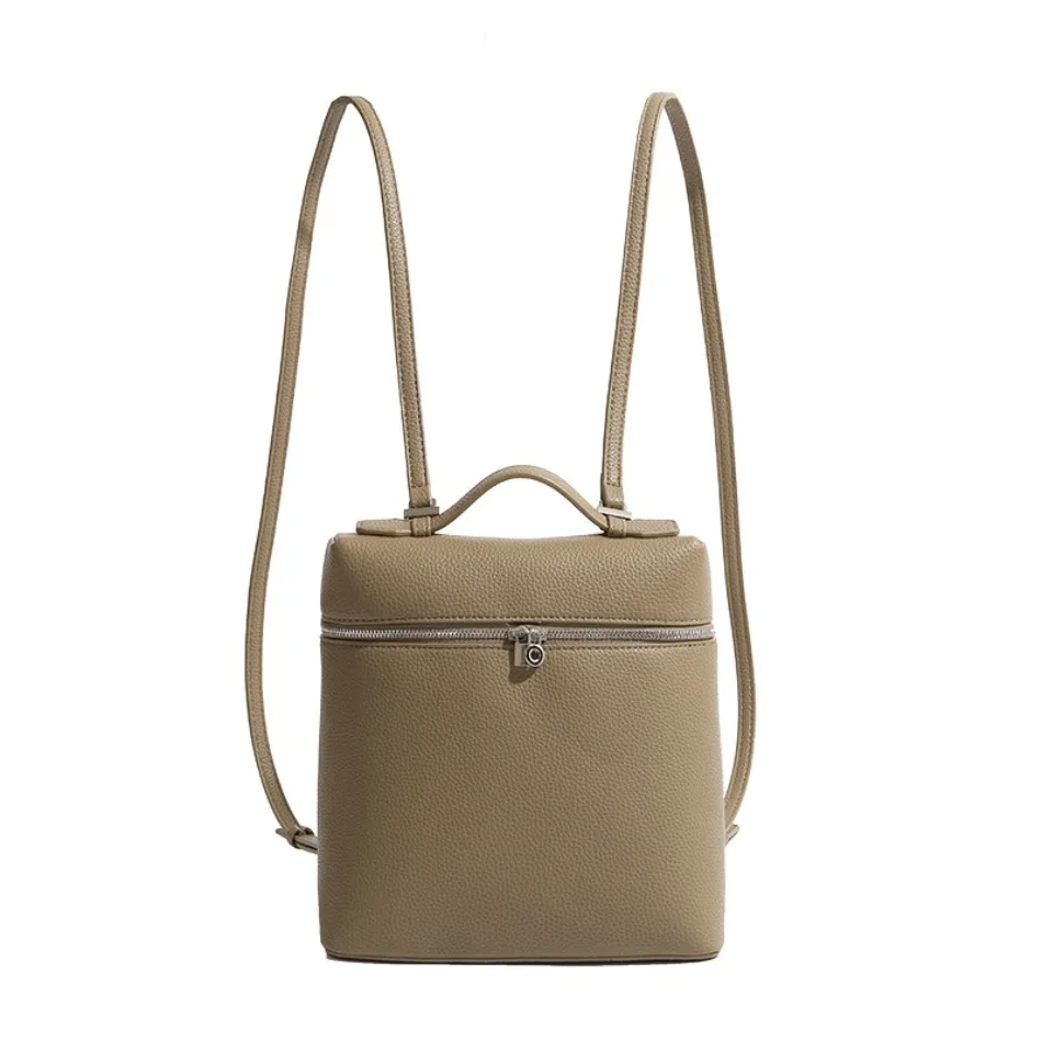 

2025 fashion lunchbox bag ins wind shoulder bag female soft leather large capacity senior sense of simplicity backpacks