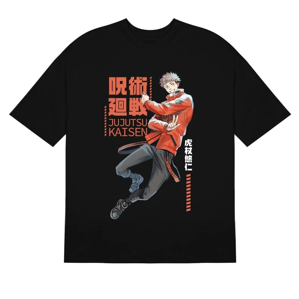 Itadori Yuji Jujutsu Kaisen T-Shirt - Action Pose Design