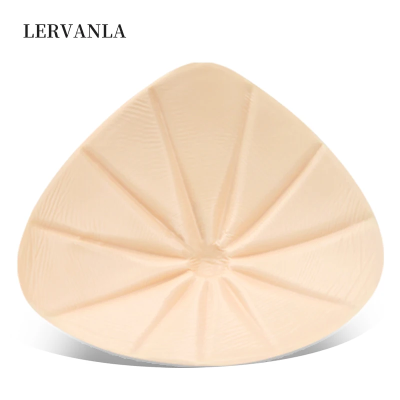 Lervanla qsb prótese triangular de silicone prótese leve adequada para o câncer de mama mastectomia fêmea 125-445 g/pc