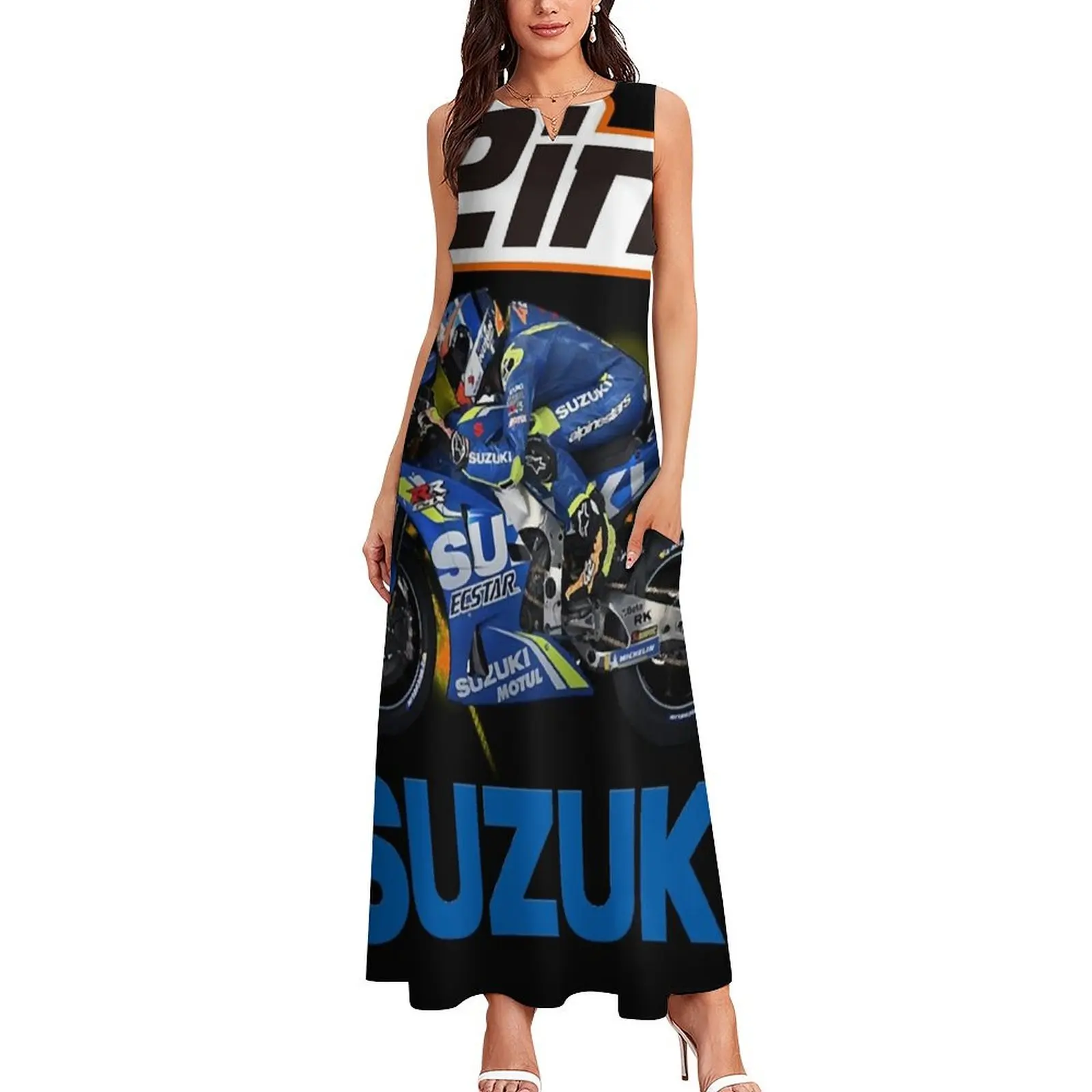 Alex Rins 42 Fan Art Superbike Moto GP Long Dress clothes for women Dress vintage dresses for women