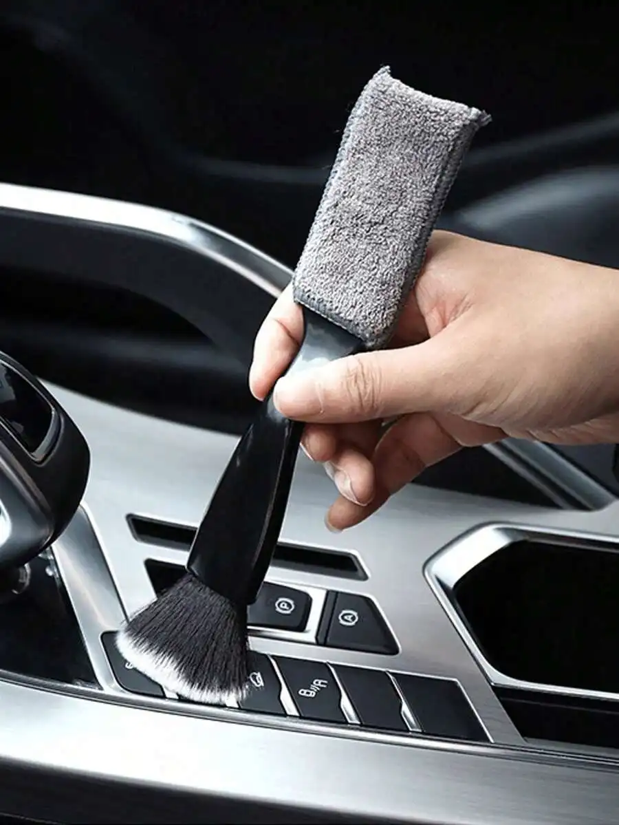 2pcs Car Interior Deep Cleaning Set - Multi-Use Brush For Air Vents And Dashboard