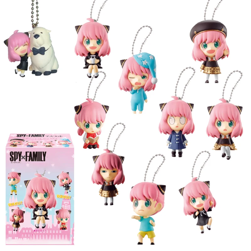 

New Spy X Family Anya Figures Blind Box Cute Anya Doll Keychain Charm Anime Action Figure Collection Girls Backpack/Bag Pendant