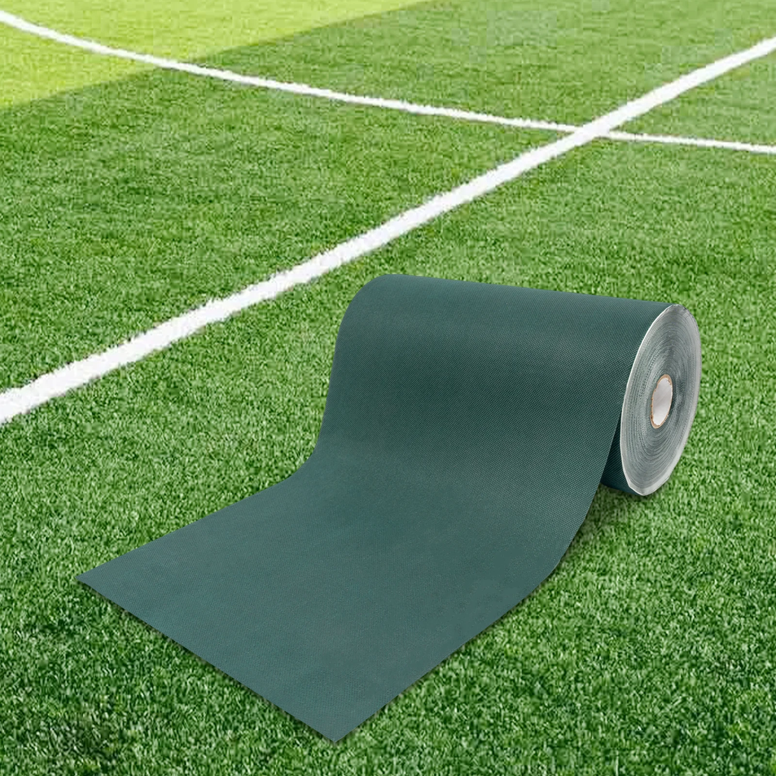 

Зеленая самоклеящаяся лента для искусственной травы Нетканый материал - высокопрочная синтетическая резина, устойчивая к разрыву и атмосферным воздействиям