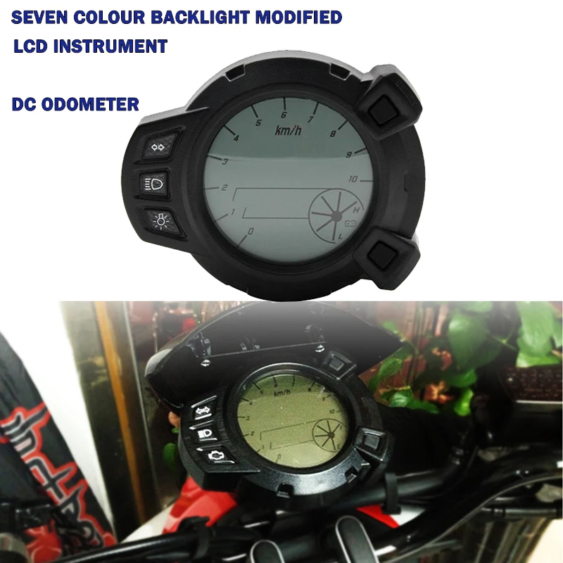 For Yamaha BWS125 BWS 125 Motorcycle LED Adjustable Speedometer 10000 RPM Optional Backlight Digital Odemeter Tachometer Meter