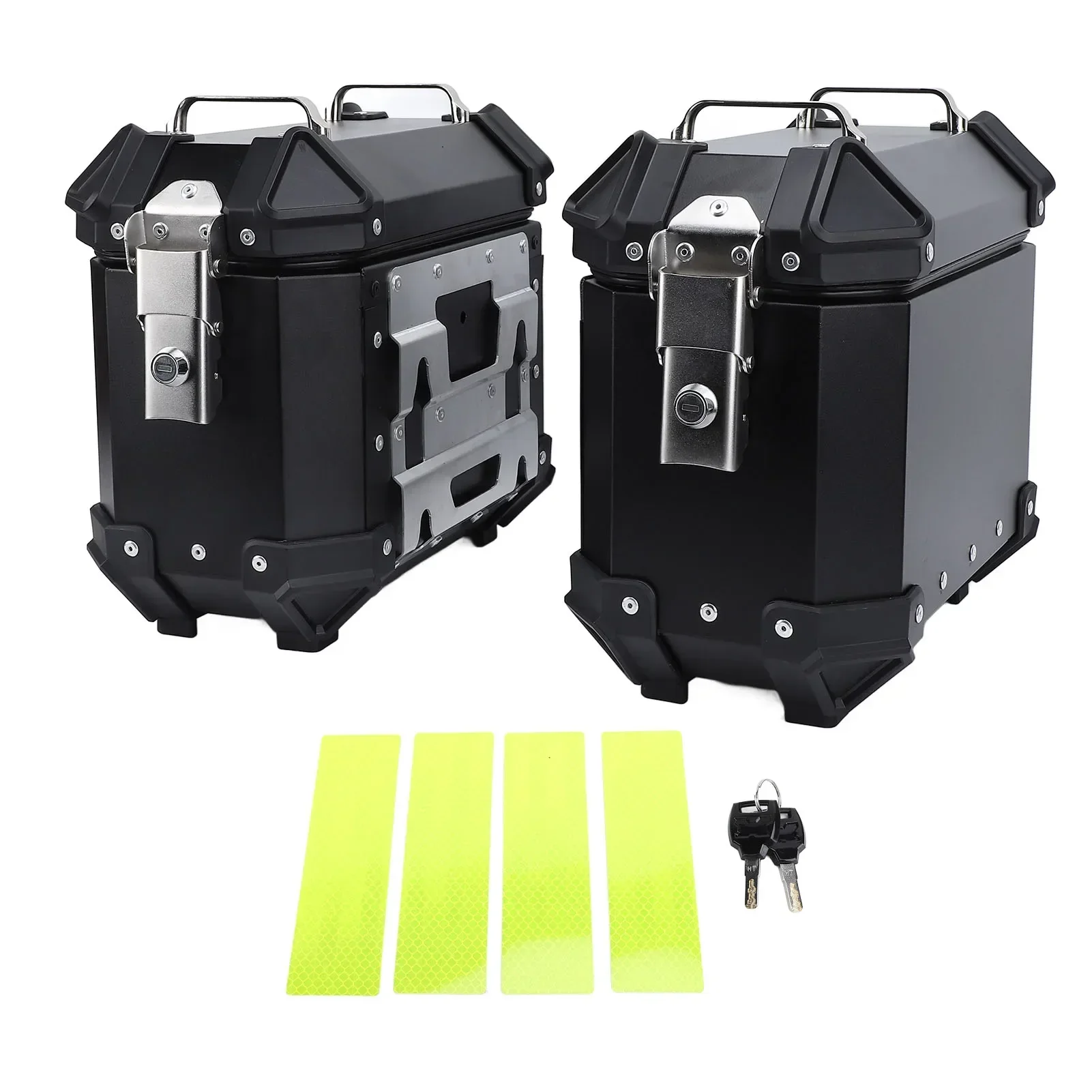 18L Motorcycle Side Case for Suzuki for Helmet Luggage Motorbike Hard Aluminium Alloy Side Saddlebag Box with Safety Lock Handle