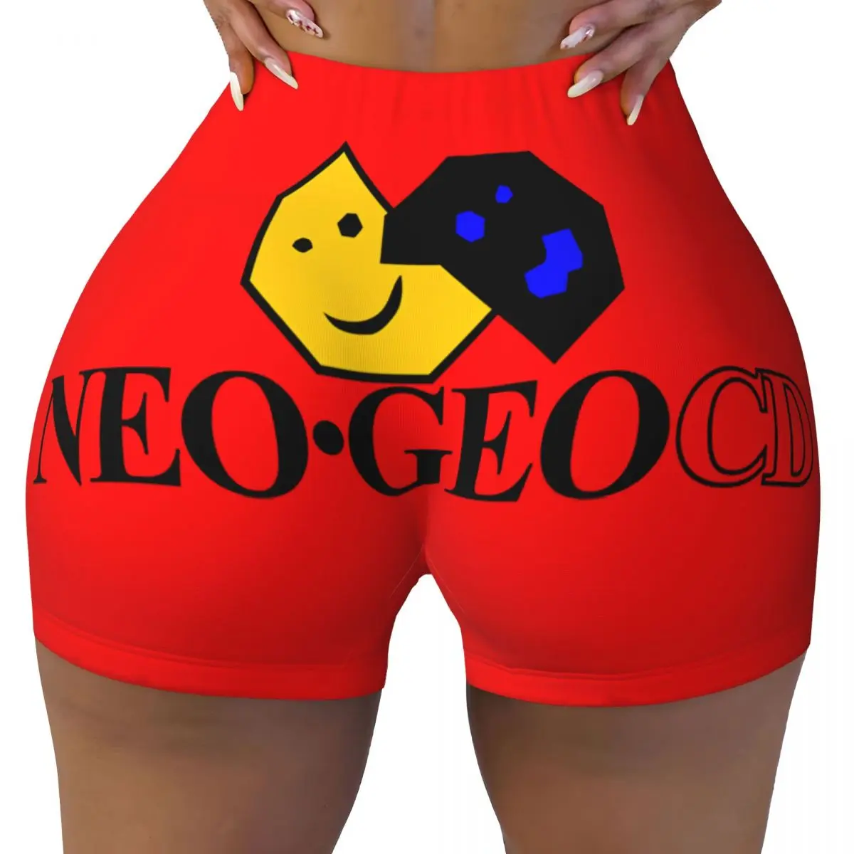 Custom Neo Geo Logo Running Volleyball Workout Shorts Women Neogeo Arcade Game Gym Athletic Yoga Shorts