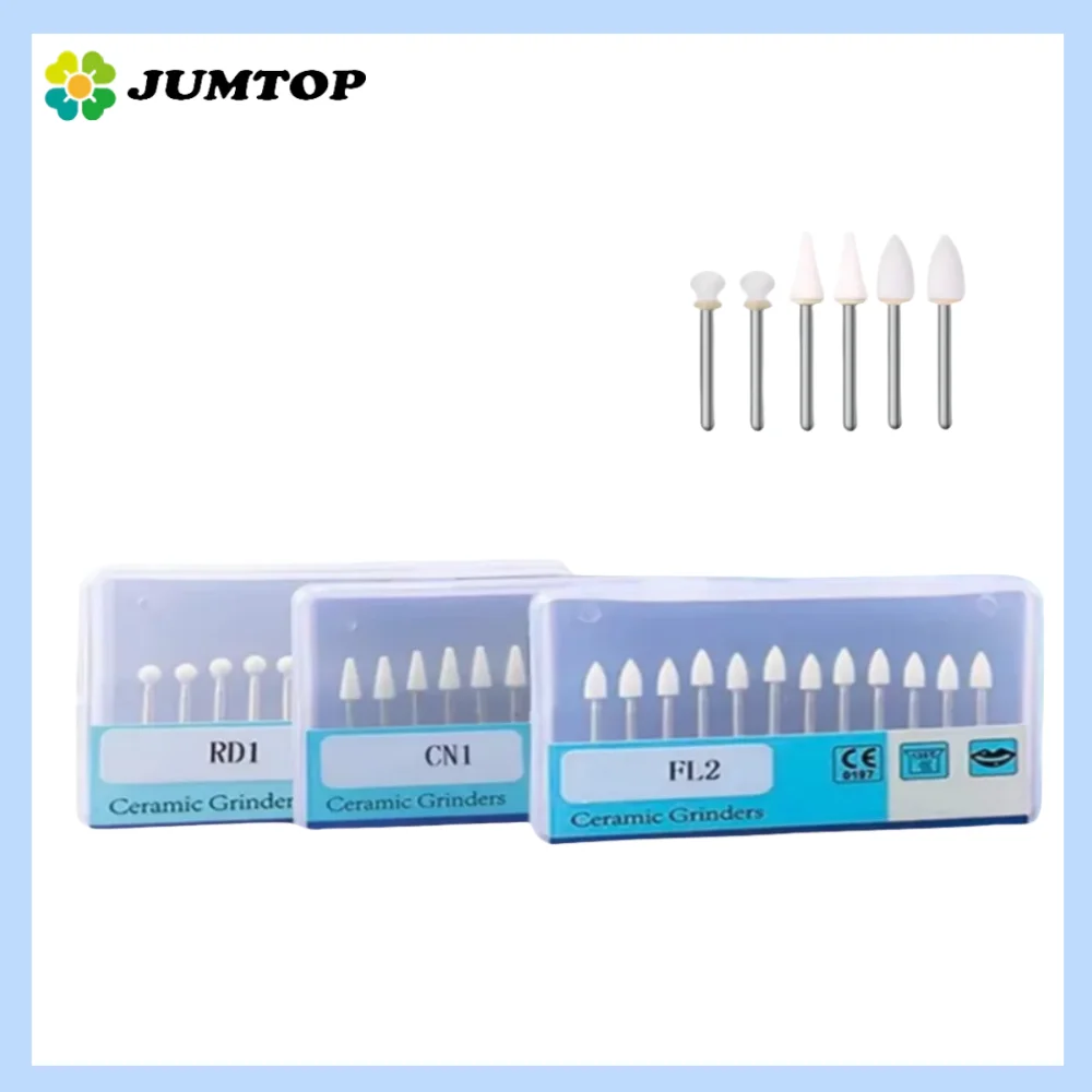 

Dental White Stone Polishing Burs FG Shank 1.6mm Cone Flame Shape for High-Speed Handpiece - Abrasive Tools for Crown