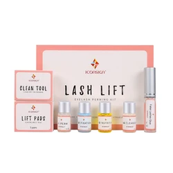 Lash Lift Kit and Eyelash Eyebrow Dye Tint Combination Lifting Eyelashes Perm Eye Makeup Set with Lift Pads and Clean Tools