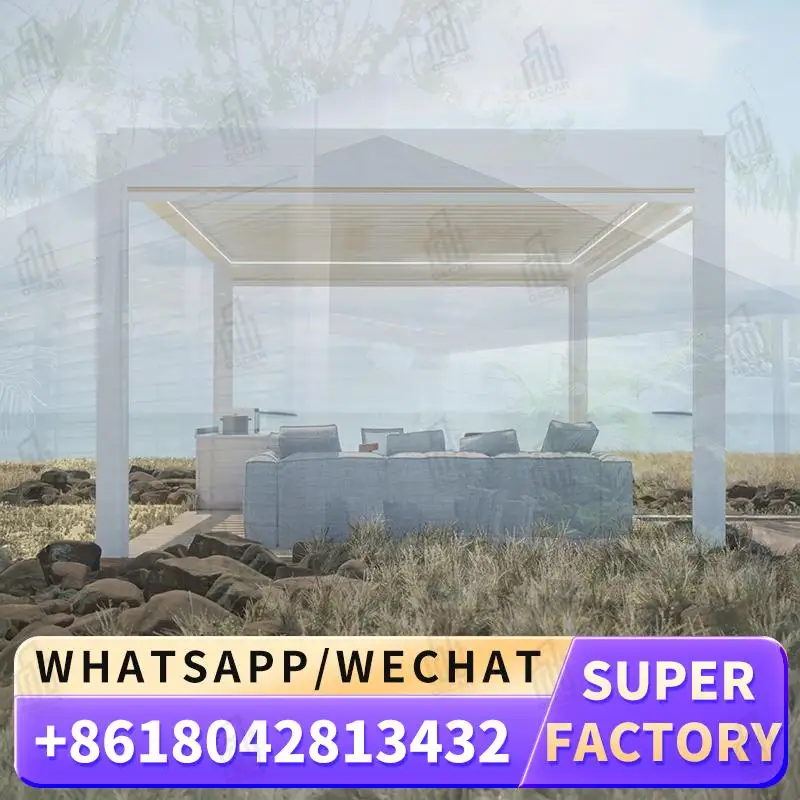 

Wholesale Modern Outdoor Aluminum Gazebo and Pergola for China Gardens and Patios Louver Pergola
