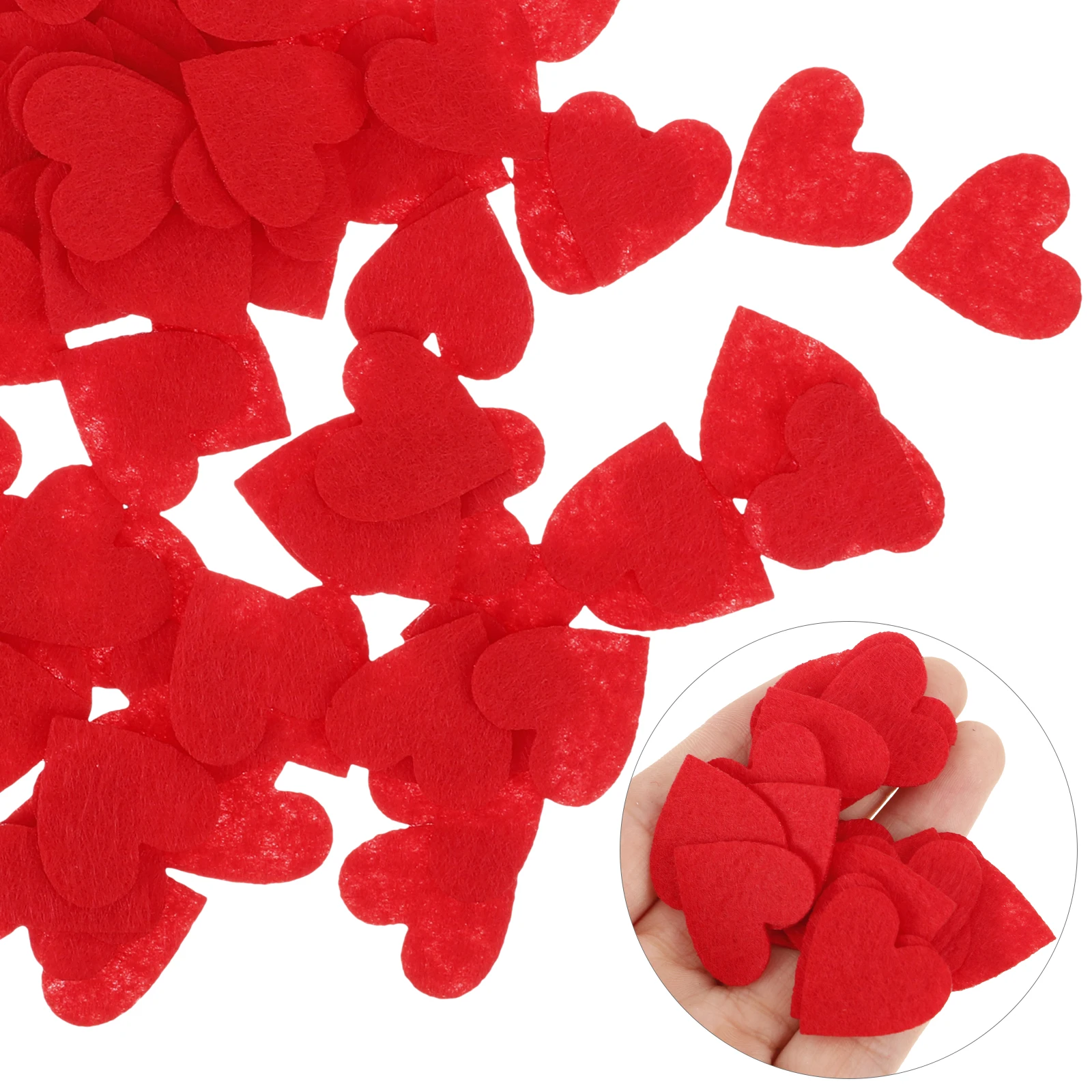 Patchs de bricolage en feutre cœur élégant, 200 pièces, pour coudre des appliques, accessoires de cheveux, décoration