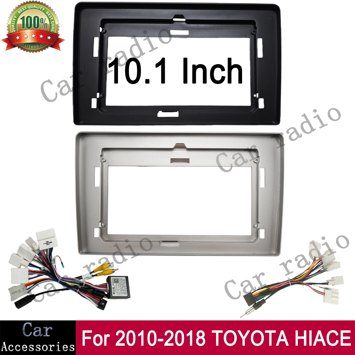 

Для Toyota Hiace 2010-2018: 10,1-дюймовая автомагнитола Android, рамка для головного устройства, панель приборной панели, накладка на приборную панель