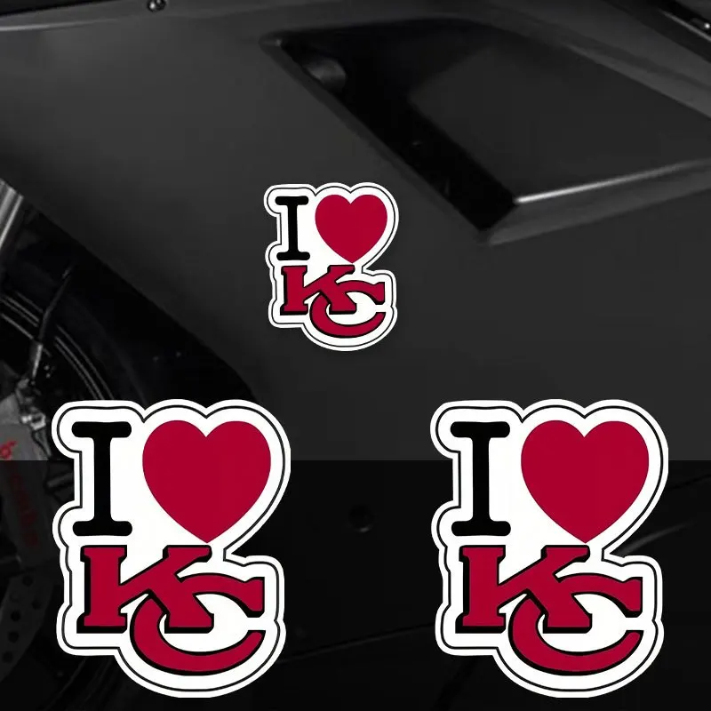 

1 шт., наклейки для мотоцикла «Я люблю KC» для мотоцикла «сделай сам», боковые панели топливного бака, обтекатель, виниловые наклейки, украшение в спортивном стиле для регби