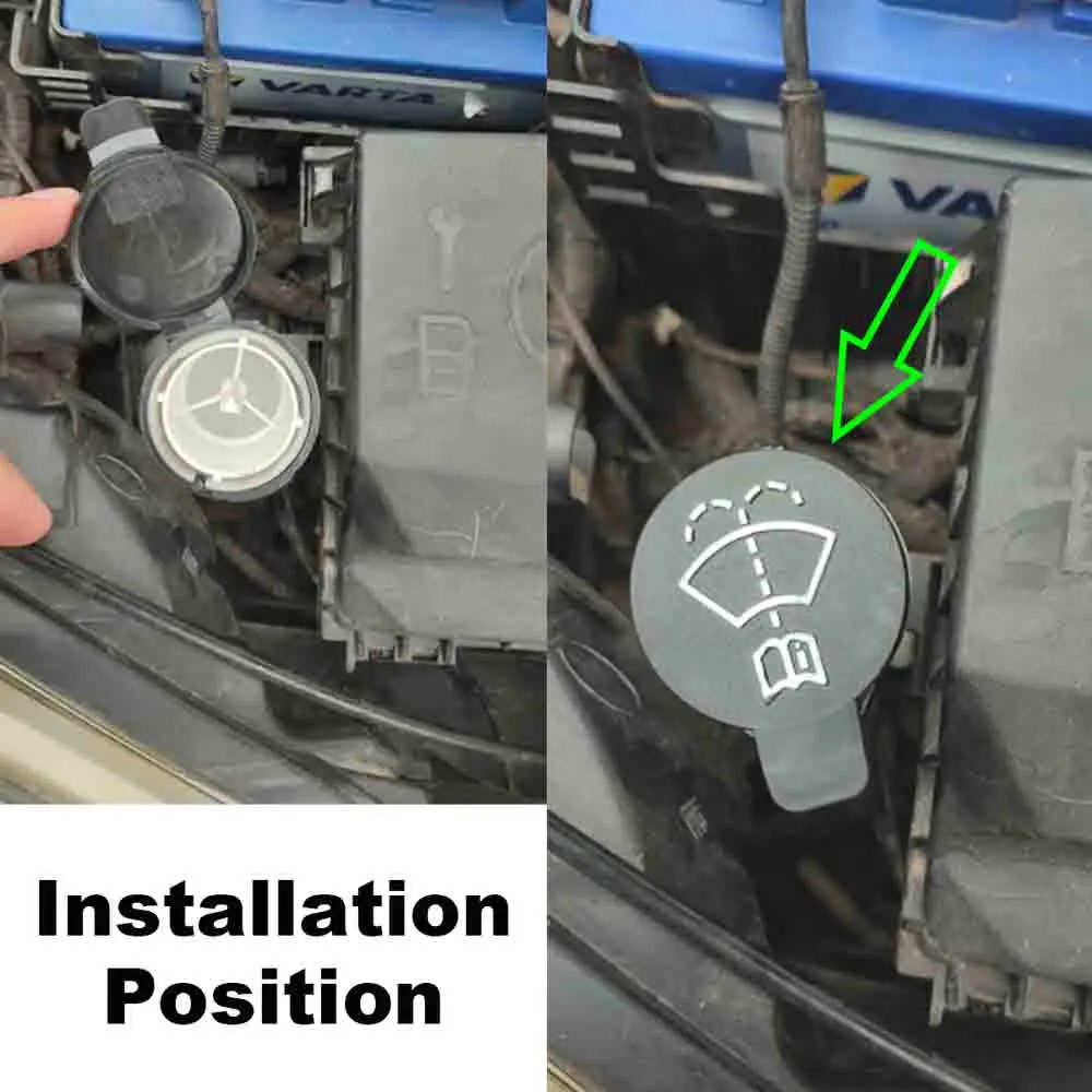 مساحة زجاج السيارة الأمامي غسالة خزان السوائل خزان السيارة غطاء تغليف الزجاجة لأوبل أدام أسترا J K كورسا E شارة موكا فيفا ميريفا