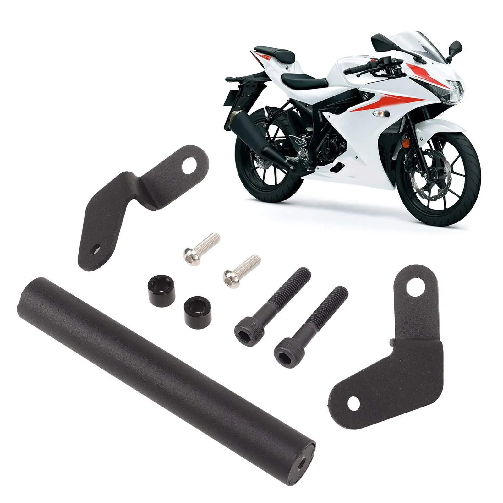 

Motorcycle Navigation Bracket Rust Proof Shockproof Stainless Steel Phone Mount Replacement For SUZUKI GSX‑R 125 2018+