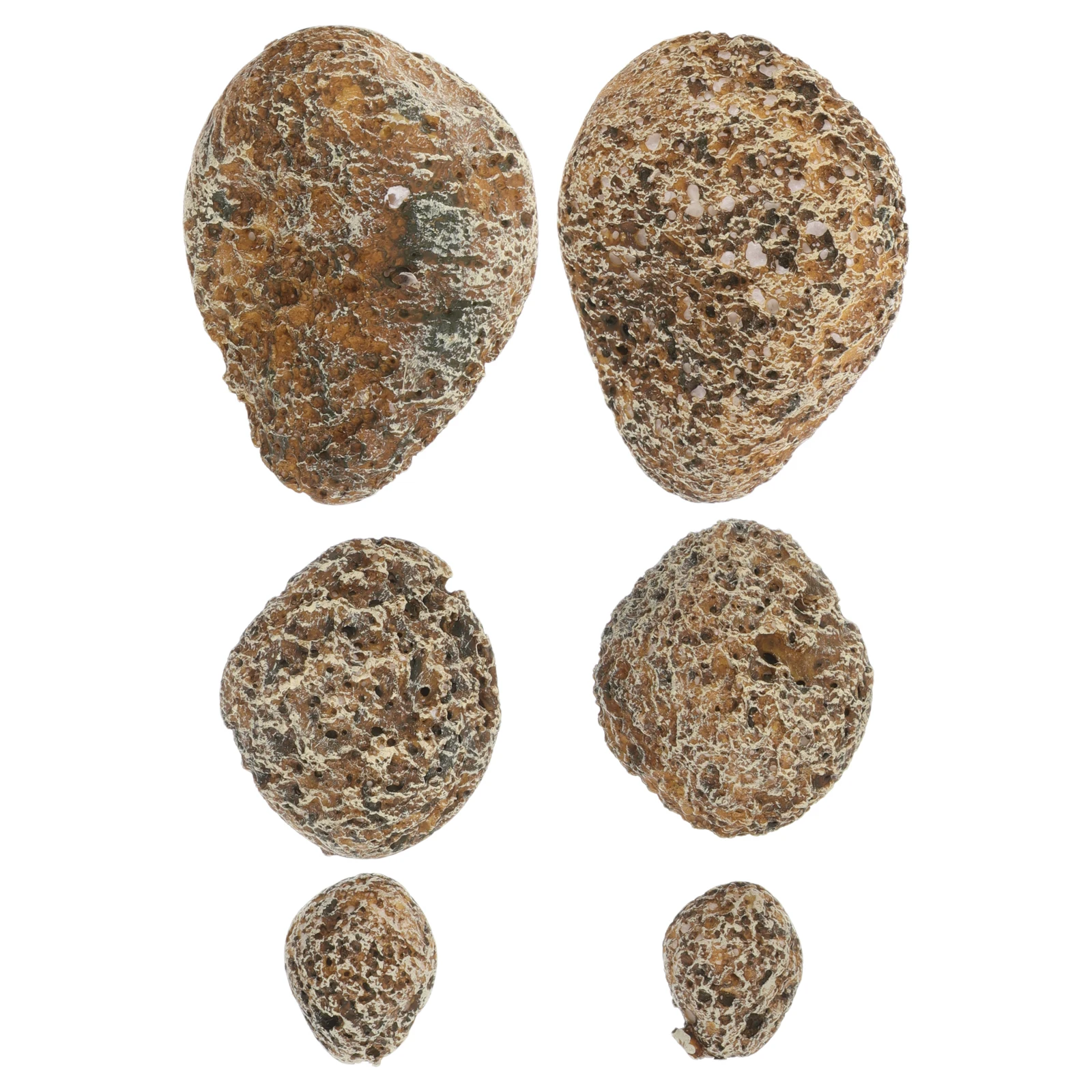 

6pcs Artificial Stone Fake Rocks Realistic Lightweight Durable Pvc Garden Decorative Stones Yard Rockery Ornament Simulation