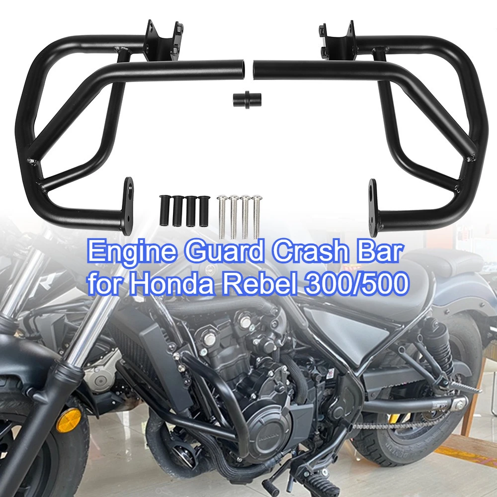 

Motorcycle Highway Bumper Frame Protection Engine Guard Crash Bars Accessories for HONDA REBEL 500 300 CMX500 CMX300 2017-2021