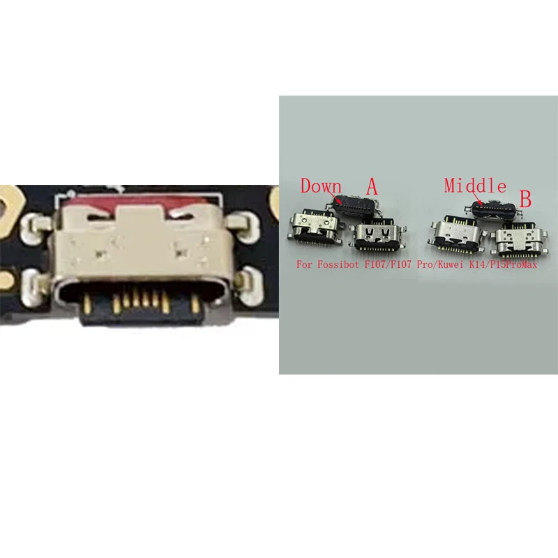 1-50Pcs Jack Contact Charging Charger Dock Port Type C Connector Plug USB For Kuwei K14 P15 Pro Max P15Pro Fossibot F107 F107Pro